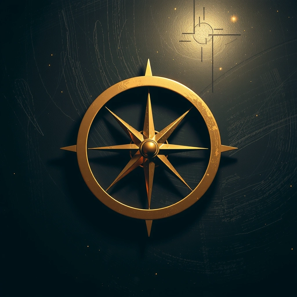 Abstract compass visual